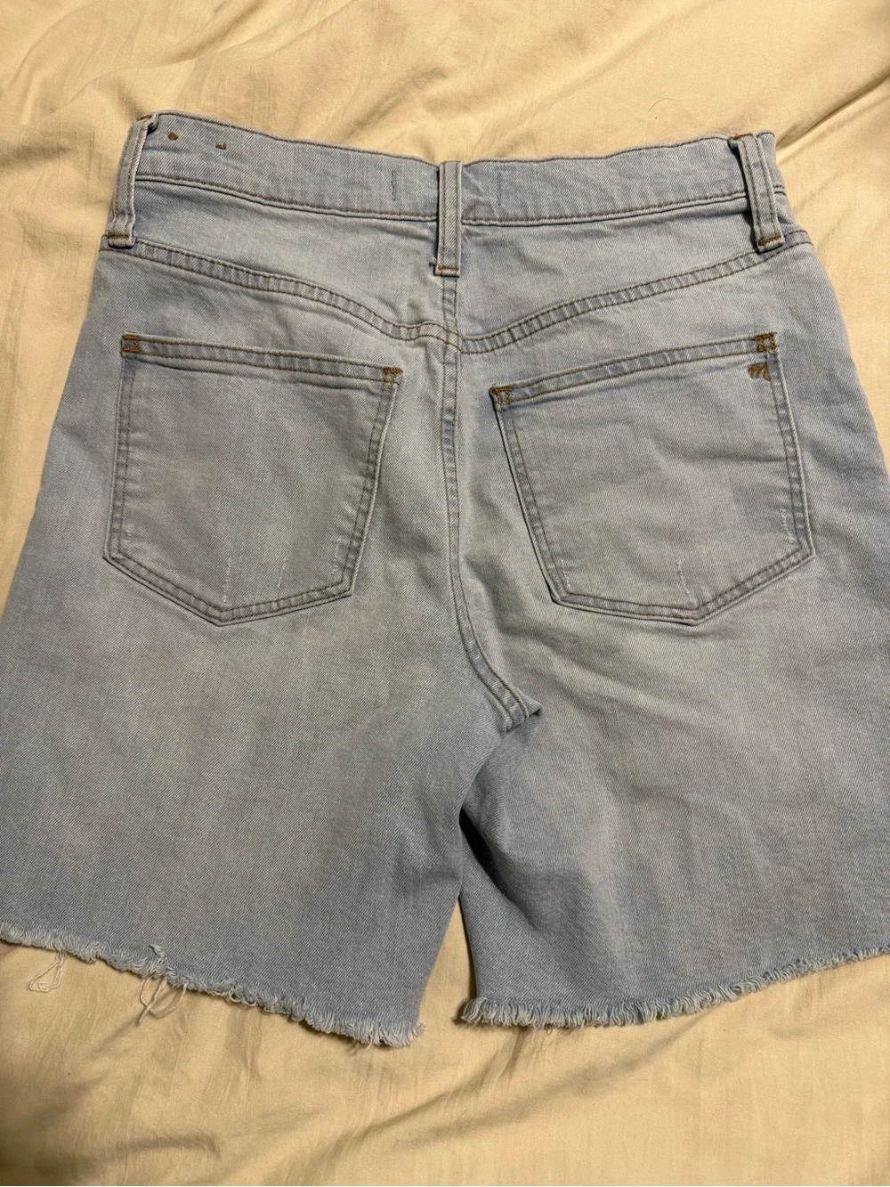 Madewell High-Rise Long Denim Bermuda Shorts Hedrick Wash